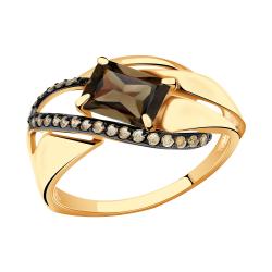 Золотое кольцо Александра кл3726-4ск-ш с фианитом и раухтопазом кл3726-4ск-ш фото