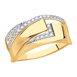Золотое кольцо Александра кл3767ск с фианитом кл3767ск фото