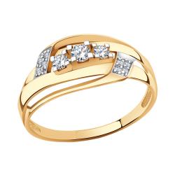 Золотое кольцо Александра кл3768ск с фианитом кл3768ск фото