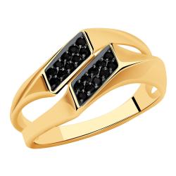 Золотое кольцо Александра кл3787-20ск-ч с фианитом кл3787-20ск-ч фото