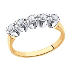 Золотое кольцо Александра кл3790-62сбк с Swarovski кл3790-62сбк фото