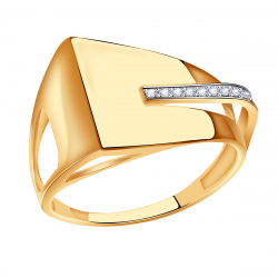 Золотое кольцо Александра кл3838ск с фианитом кл3838ск фото