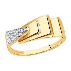 Золотое кольцо Александра кл3989ск с фианитом кл3989ск фото