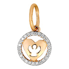 Золотая подвеска Золотые узоры 03-3428 с цирконием 03-3428 фото