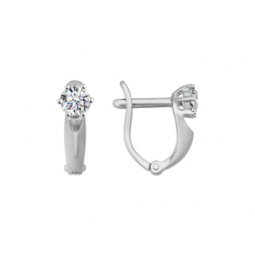 Серьги из белого золота SOKOLOV 81020218б с Swarovski 81020218б фото