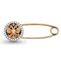 Золотая булавка AQUAMARINE 71513 71513 фото