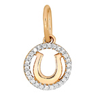 Золотая подвеска Золотые узоры 03-3429 с цирконием 03-3429 фото