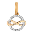 Золотая подвеска Золотые узоры 03-3427 с цирконием 03-3427 фото