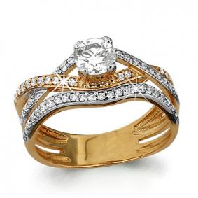 Золотое кольцо AQUAMARINE 66234 66234 фото