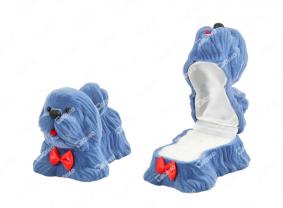 302566 5031М Футляр собака под кольцо/серьги, голубая 302566 фото