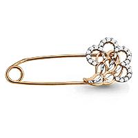 Золотая булавка AQUAMARINE 71519А с фианитом 71519А фото