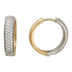 Золотые серьги ТД Эстет 01С165245 с фианитом 01С165245 фото