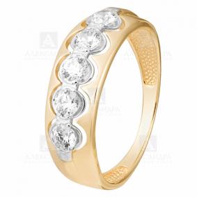 Золотое кольцо Александра кл1743-81с с Swarovski кл1743-81с фото