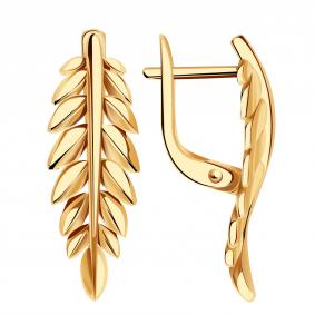 Золотые серьги Золотые узоры 00-52-0861-00 00-52-0861-00 фото