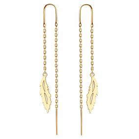 Золотые серьги Золотые узоры 00-52-1002-00 00-52-1002-00 фото