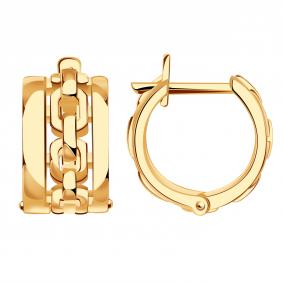 Золотые серьги Золотые узоры 00-52-1012-00 00-52-1012-00 фото