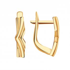 Золотые серьги Золотые узоры 00-52-1019-00 00-52-1019-00 фото