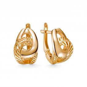 Золотые серьги Золотые узоры 00-52-1057-00 00-52-1057-00 фото