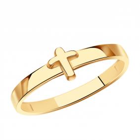 Золотое кольцо Крест Золотые узоры 00-61-0069-00 00-61-0069-00 фото