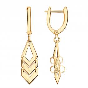 Золотые серьги Золотые узоры 00-62-0284-00 00-62-0284-00 фото