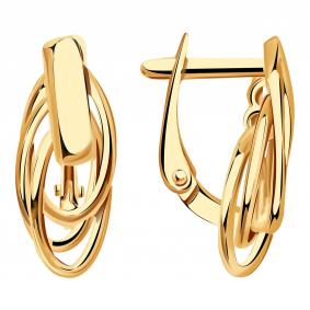 Золотые серьги Золотые узоры 00-62-0307-00 00-62-0307-00 фото