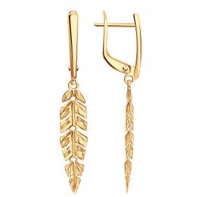 Золотые серьги Золотые узоры 00-62-0383-00 00-62-0383-00 фото