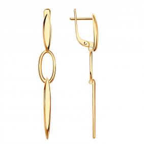 Золотые серьги Золотые узоры 00-62-0384-00 00-62-0384-00 фото