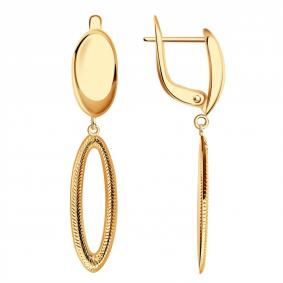 Золотые серьги Золотые узоры 00-62-0424-00 00-62-0424-00 фото