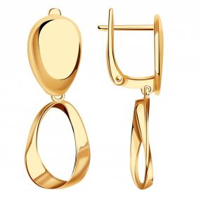 Золотые серьги Золотые узоры 00-62-0455-00 00-62-0455-00 фото