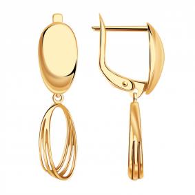 Золотые серьги Золотые узоры 00-62-0464-00 00-62-0464-00 фото