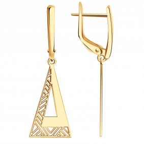 Золотые серьги Золотые узоры 00-62-0468-00 00-62-0468-00 фото