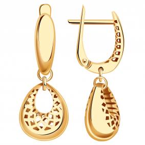 Золотые серьги Золотые узоры 00-62-0521-00 00-62-0521-00 фото