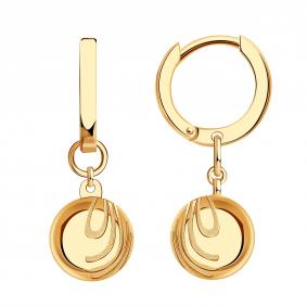 Золотые серьги Золотые узоры 00-62-0528-00 00-62-0528-00 фото