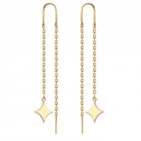 Золотые серьги Золотые узоры 00-62-0568-00 00-62-0568-00 фото