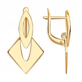 Золотые серьги Золотые узоры 00-62-0589-00 00-62-0589-00 фото