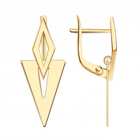 Золотые серьги Золотые узоры 00-62-0591-00 00-62-0591-00 фото