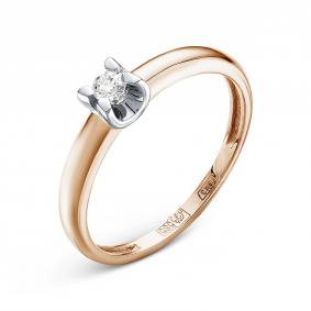 Золотое кольцо ERA Jewellery 01-00229-02-001-01-01 с бриллиантом 01-00229-02-001-01-01 фото