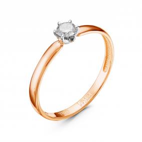 Золотое кольцо ERA Jewellery 01-00593-02-001-01-01 с бриллиантом 01-00593-02-001-01-01 фото