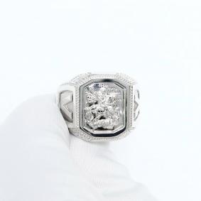 Серебряное кольцо Великомученик Георгий Победоносец Караваевская ювелирная фабрика 01-0060-s 01-0060-s фото