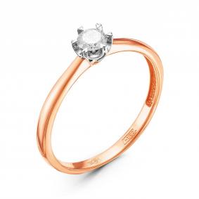 Золотое кольцо ERA Jewellery 01-00958-02-001-01-01 с бриллиантом 01-00958-02-001-01-01 фото