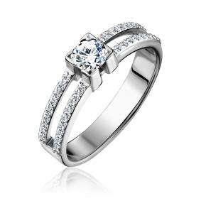 Серебряное кольцо Platina 01-0183-00-401-0200 с фианитом 01-0183-00-401-0200 фото