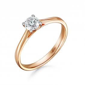 Золотое кольцо ERA Jewellery 01-01881-01-001-01-01 с бриллиантом 01-01881-01-001-01-01 фото