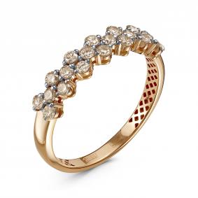 Золотое кольцо ERA Jewellery 01-01903-01-034-01-05 с коньячным бриллиантом 01-01903-01-034-01-05 фото