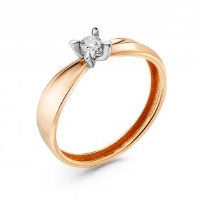 Золотое кольцо ERA Jewellery 01-02376-01-001-07-01 с бриллиантом 01-02376-01-001-07-01 фото