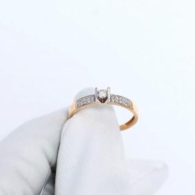 Золотое кольцо ERA Jewellery 01-02392-1-01-106-01-01 с бриллиантом 01-02392-1-01-106-01-01 фото