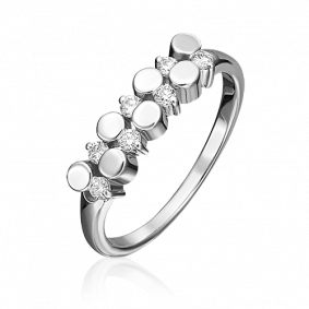 Кольцо из белого золота Platina 01-0256-00-101-1120-30 с бриллиантом 01-0256-00-101-1120-30 фото