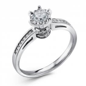 Кольцо из белого золота ERA Jewellery 01-02684-03-001-02-03 с бриллиантом 01-02684-03-001-02-03 фото