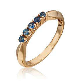 Золотое кольцо Platina 01-0281-00-102-1110-30 с сапфиром 01-0281-00-102-1110-30 фото