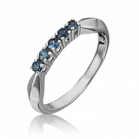 Кольцо из белого золота Platina 01-0282-00-102-1120-30 с сапфиром 01-0282-00-102-1120-30 фото