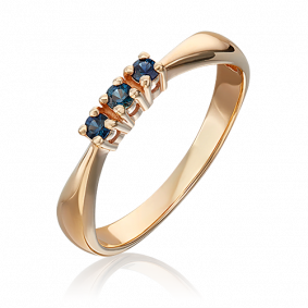 Золотое кольцо Platina 01-0283-00-102-1110-30 с сапфиром 01-0283-00-102-1110-30 фото